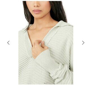 New Free People Marlie Pullover Sweater In Mint Green XS
